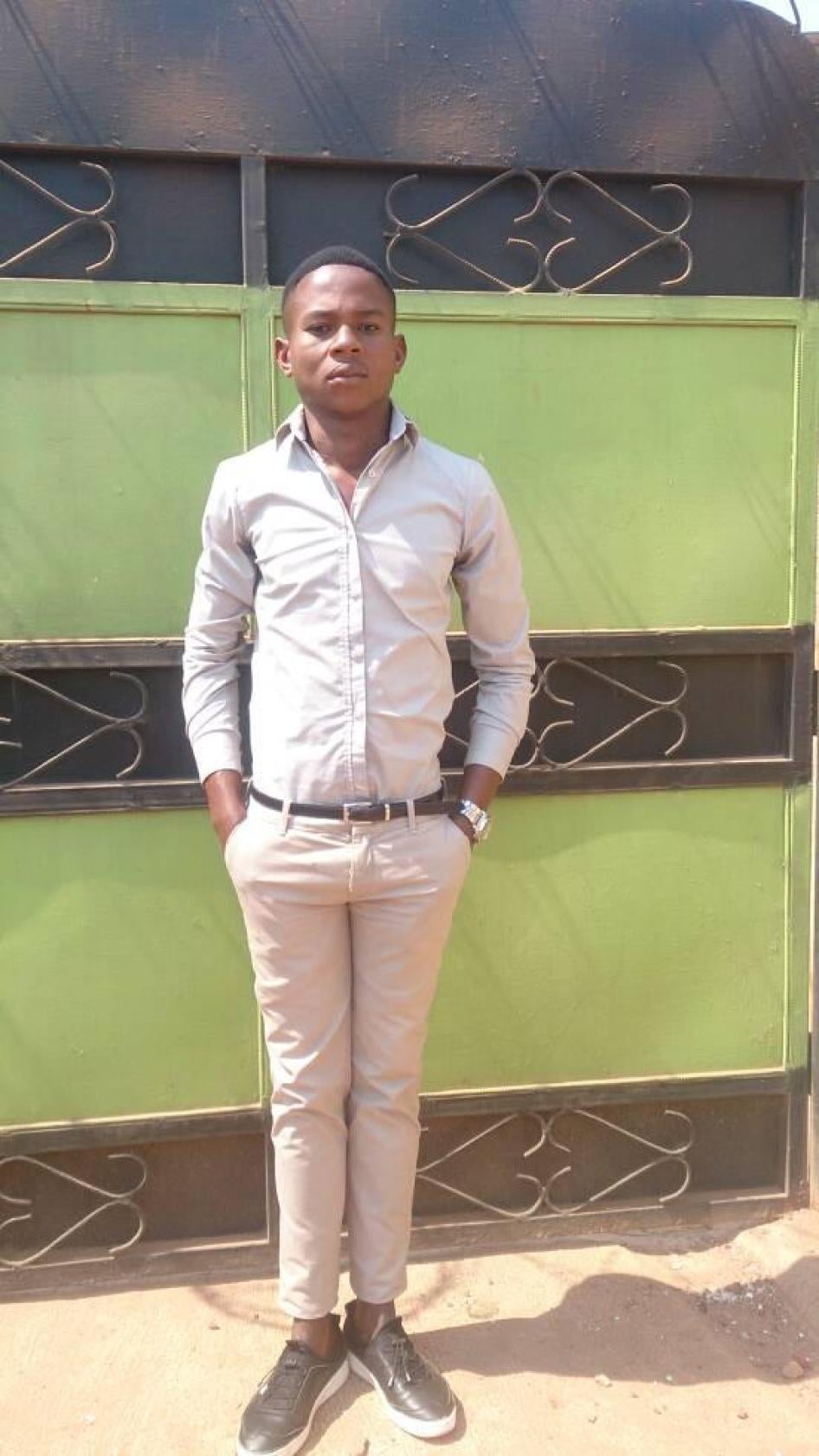 Olivier Tchamala Kambaji, étudiant de 19 ans et vendeur d’unités téléphonique, a été tué à Kasumbalesa, en République démocratique du Congo, le 3 août 2018.