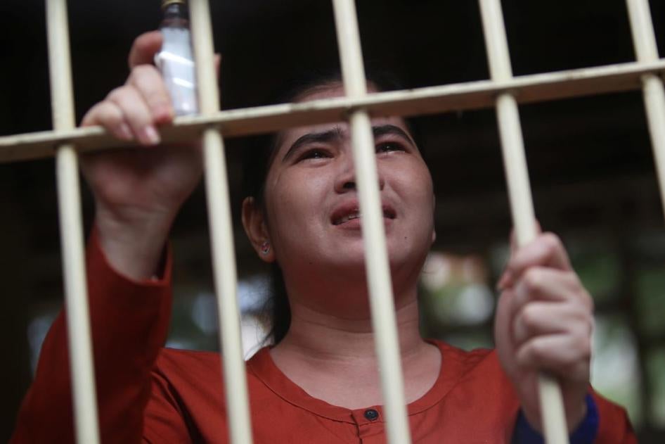 L'activiste cambodgienne Tep Vanny, militante du droit au logement pour le compte de victimes d'expulsions arbitraires, photographiée à Phnom Penh le 25 janvier 2017. Arrêtée le 15 août 2016, elle a fini par être libérée le 20 août 2018 à l'issue d’une gr