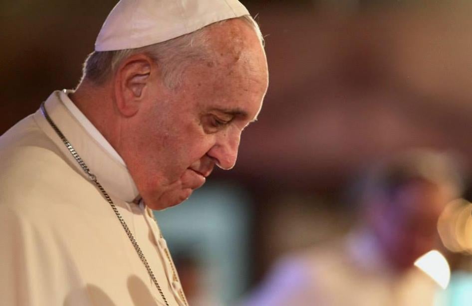 البابا فرانسيس سيلتقي بالشيخ محمد بن زايد آل نهيان، ولي عهد أبو ظبي، في الإمارات في 4 فبراير/شباط 2019.