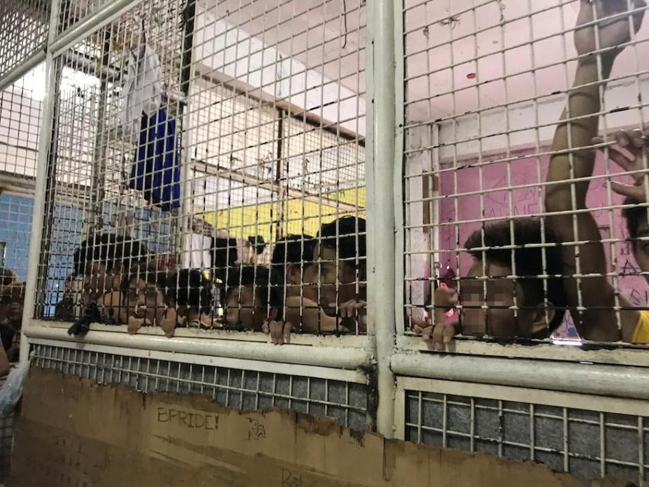 In this photo taken last year in Manila, children are detained in a Bahay Pagasa detention center, the same type of facility the Philippine government plans to use  under a proposed new law that would lower the age of criminal responsibility. (c) 2018 Car