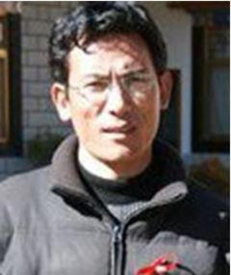 Personal photo of Wangdu, former monk and political prisoner, obtained by the Central Tibetan Administration Department of Security. Date unknown. 