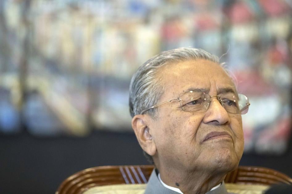 Malaysian Prime Minister Mahathir Mohamad listens to questions during an interview with foreign media on one years anniversary of government in Putrajaya, Malaysia, Thursday, May 9, 2019. 