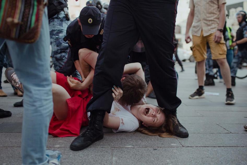 Police used brutal force at the July 27 peaceful protest over the exclusion of opposition candidates from upcoming Moscow city assembly elections.