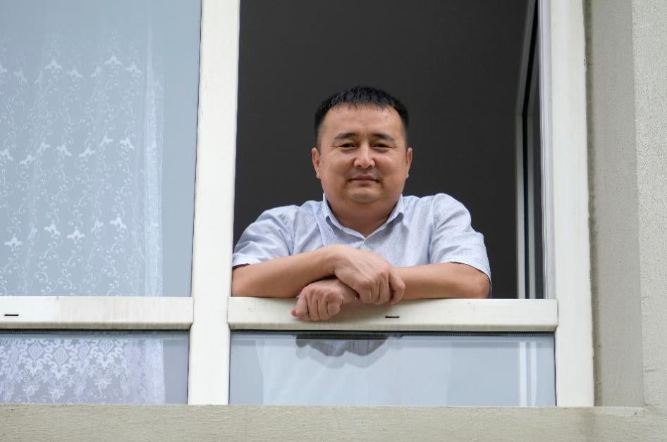 Serikzhan Bilash, a prominent activist who has campaigned for the release of ethnic Kazakhs in China, poses for a photograph, in Almaty, Kazakhstan.