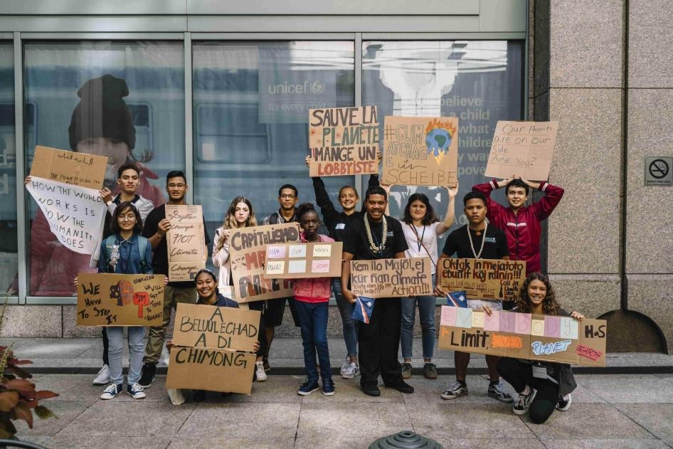Youth activists from all continents bring a complaint to the UN Committee on the Rights of the Child (CRC) on climate change. 