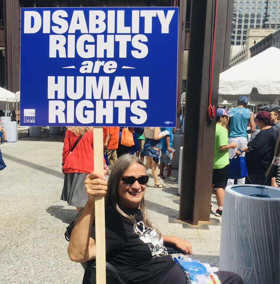 Marca Bristo at the Chicago Disability Pride Parade
