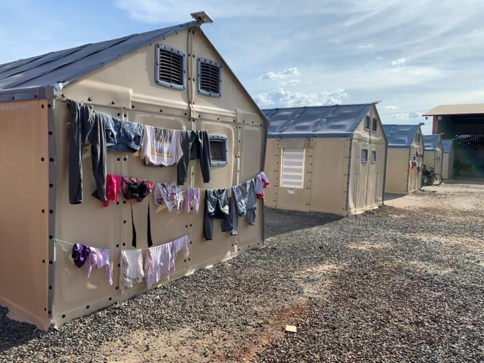 United Nations refugee agency housing units in one of its shelters in Boa Vista, Roraima state, October 20, 2019. 