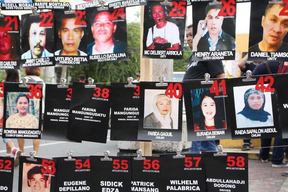 Philippines: 80 Massacre Suspects Remain At Large | Human Rights Watch