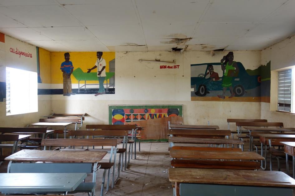 An empty classroom in Senegal