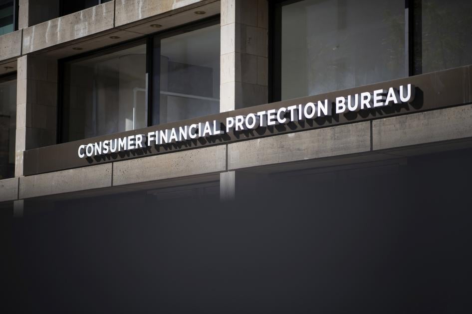 A general view of the Consumer Financial Protection Bureau (CFPB) headquarters in Washington, D.C., as seen on October 4, 2019. (Graeme Sloan/Sipa USA)(Sipa via AP Images)