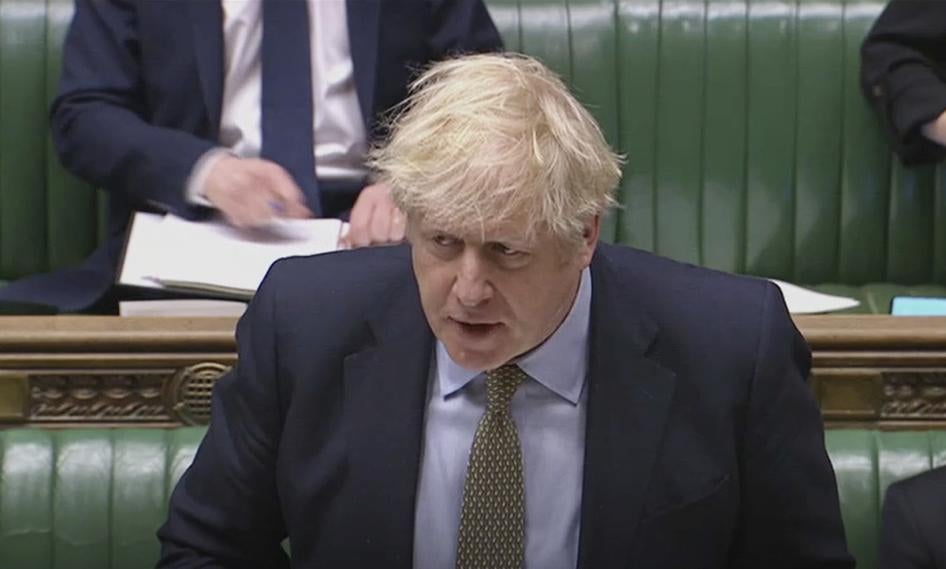 Prime Minister Boris Johnson speaks during Prime Minister's Questions in the House of Commons, London, March 18, 2020.