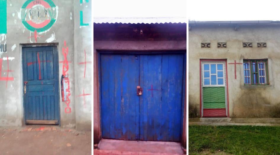 On November 20, 2019, Imbonerakure members painted red crosses on more than 100 houses of opposition members in Busiga commune, Ngozi province, Burundi.