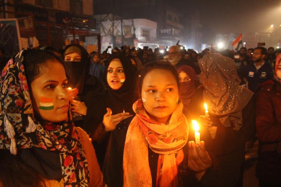 抗议印度修订公民身份法和身份查核政策的民众，在德里穆斯林聚居的沙辛巴格区（Shaheen Bagh）举行示威，2020年1月。