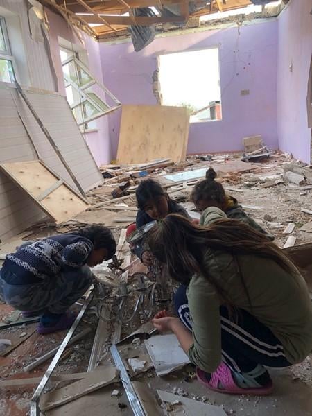 A rocket artillery attack on October 7 destroyed or severely damaged 10 houses in a neighborhood in Horadiz city.
