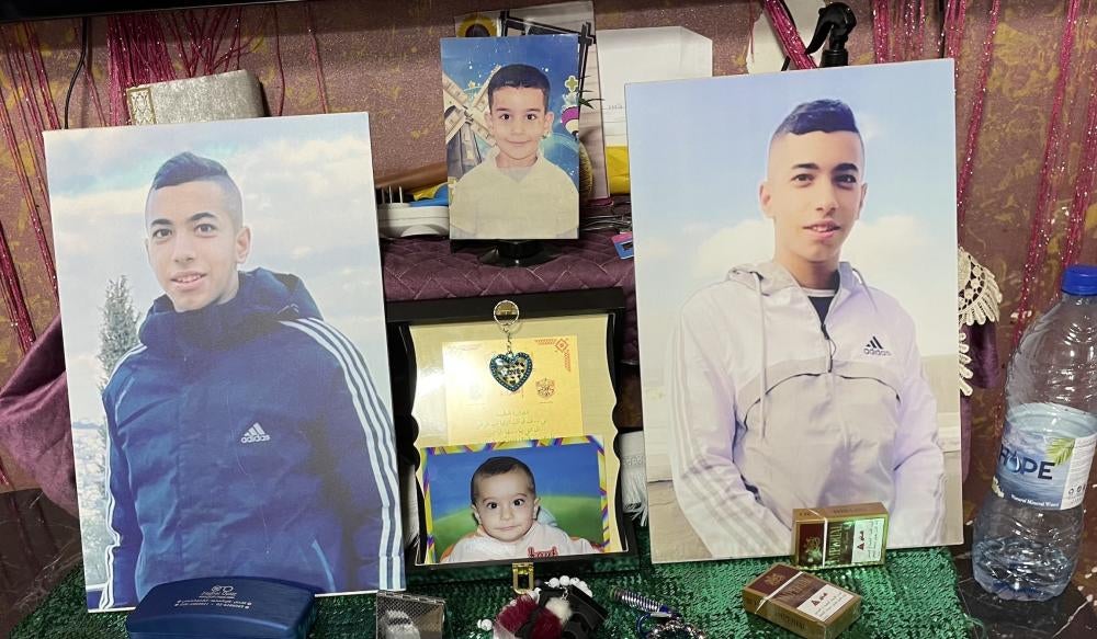 Photographs of Wadea Abu Ramuz at his family home in East Jerusalem, May 1, 2023.