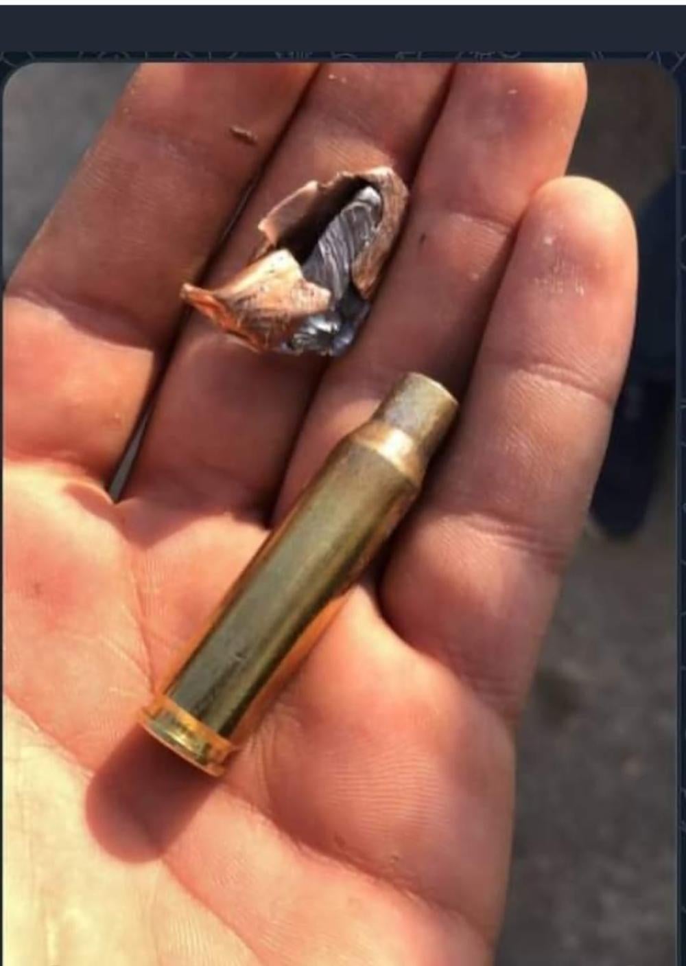 An empty cartridge found in a building where witnesses said an Israeli soldier shot at a group of youths confronting Israeli troops, killing Adam Ayyad, and a deformed bullet found at the site where he was killed in Deheisheh refugee camp, January 3, 2023. 