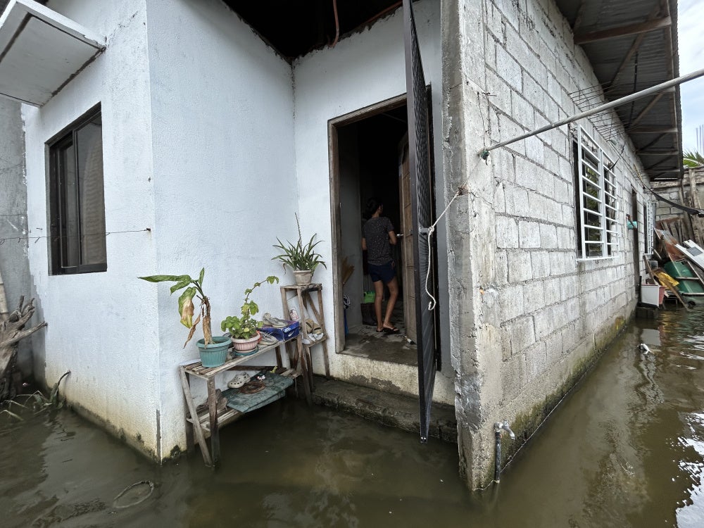 Some residents built elevated houses anticipating frequent flooding, July 13, 2026.