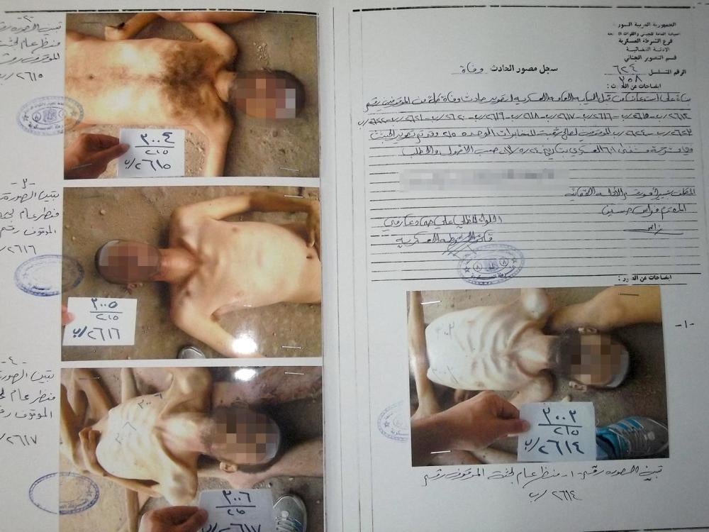 Un rapport médical exfiltré clandestinement par le transfuge de l’armée syrienne «César».