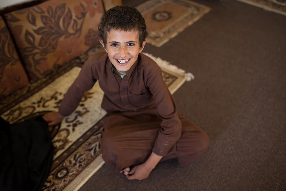 Abdullah, a 10-year-old boy who has sensory and psychosocial disabilities, lives with his family in Sanaa. Since the war began, his family faces significant challenges in accessing his medication and when they do find it, it is unaffordable. 