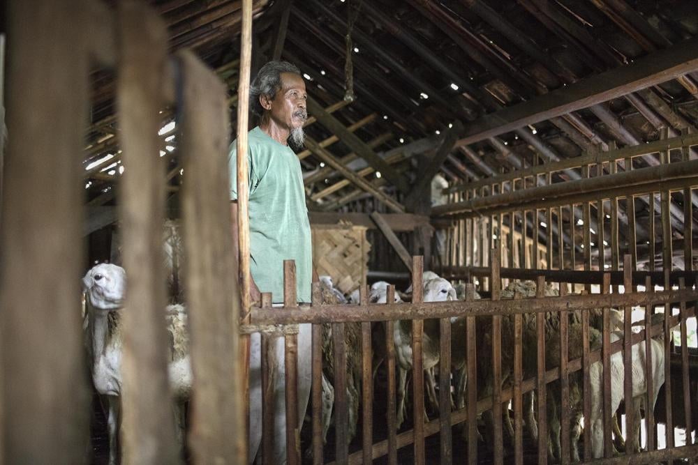 Fathoni locked his two daughters, who both have psychosocial disabilities, in this goat shed for four years before they eventually received media attention that led to them being rescued and taken to a hospital.