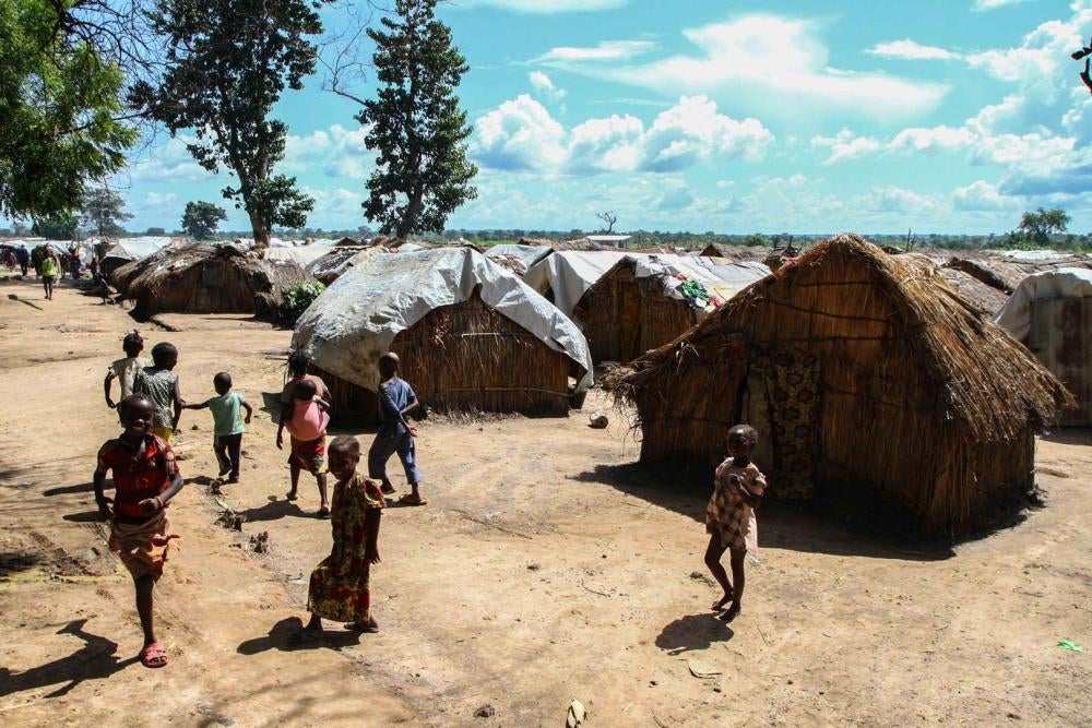 Camp de déplacés de l’Évêché à Kaga-Bandoro, République centrafricaine, le 29 septembre 2016, deux semaines avant l’attaque de la Séléka. 