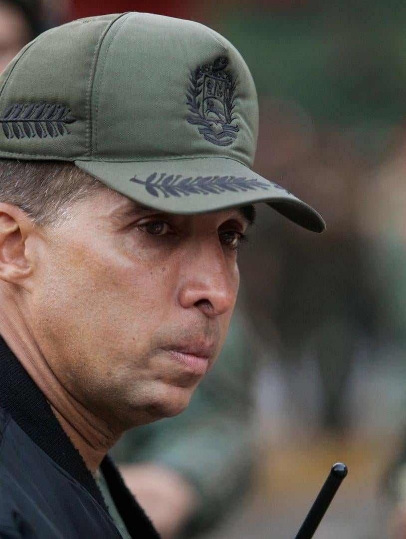 Mayor General José Antonio Benavides Torres, alto mando de la Guardia Nacional Bolivariana, que está implicada en abusos contra manifestantes y transeúntes. 
