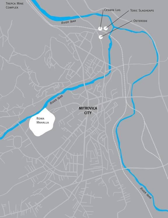 Map of Mitrovica City