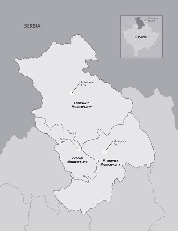 Map of Mitrovica Region