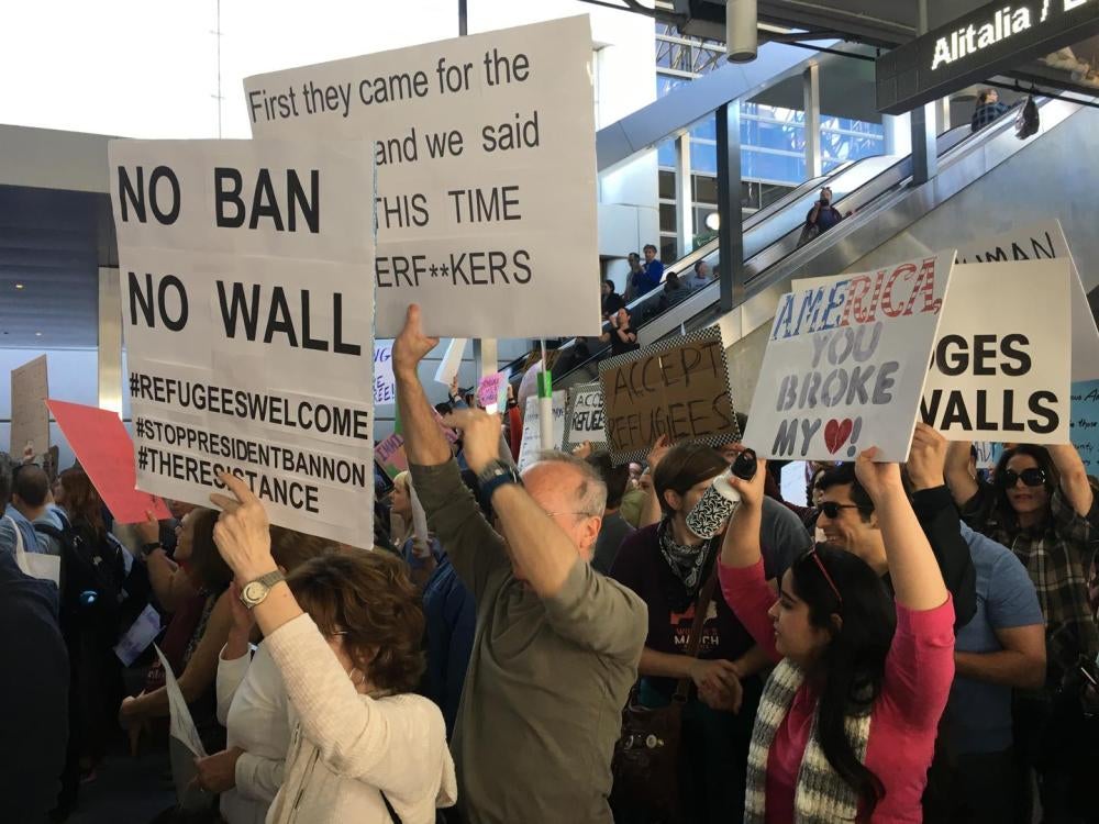HRW staff at LAX