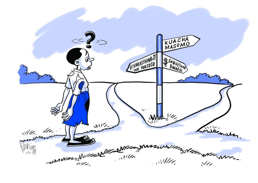 Cartoon for Tanzania Education Report 