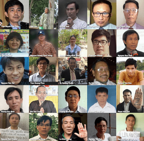 Twenty-five political prisoners currently locked up for exercising basic rights. (c) 2018 Private 