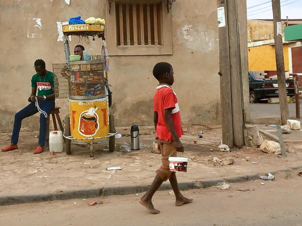 A talibé child in Diourbel, Senegal, June 24, 2018.