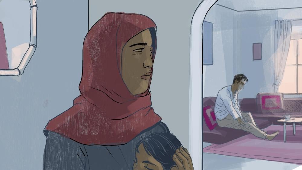 Adding to Mozhdah’s despair is her husband’s current psychological state: “Sometimes I feel bad, but I am forcing myself to manage the house and the children since my husband is sick,” she said.