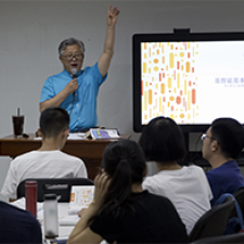 Church leader addresses crowd. 