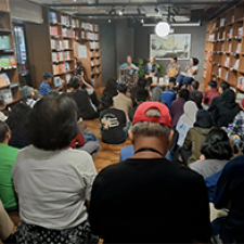 Crowd gathers in Indonesia. 