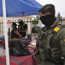 ICE authorities make arrests. 