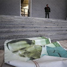 Image of man on stairs. 