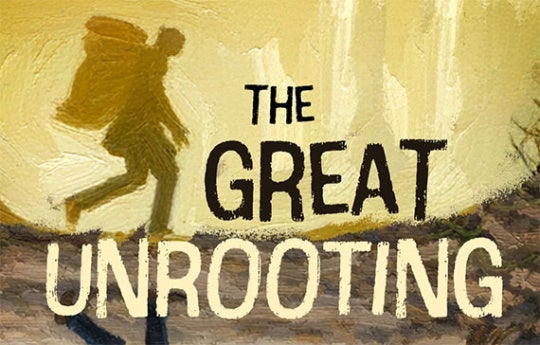 "The Great Unrooting" logo. 