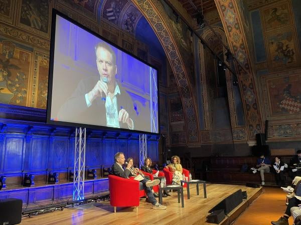 Sam Dubberley, managing director of HRW’s Digital Investigations Lab, speaks about documenting war crimes at the International Journalism Festival in Perugia, Italy.