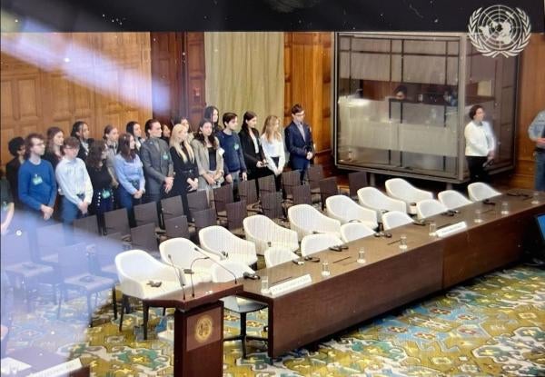 Empty chairs at the International Court of Justice