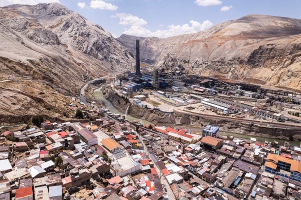The Metalurgia Business Peru metallurgical complex in the city of La Oroya, in the department of Junín, east of Lima, November 9, 2022. 