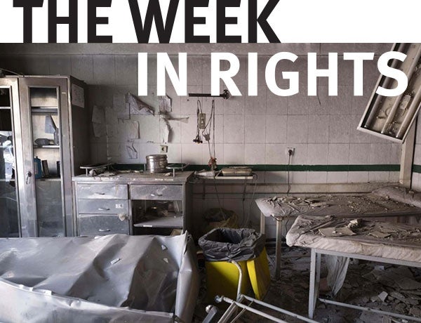 Damaged detention center in Iran.