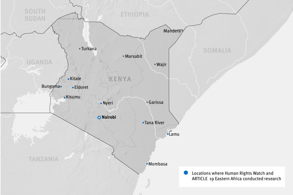 Threats To Free Expression Ahead Of Kenya S 2017 Elections Hrw - map of kenya