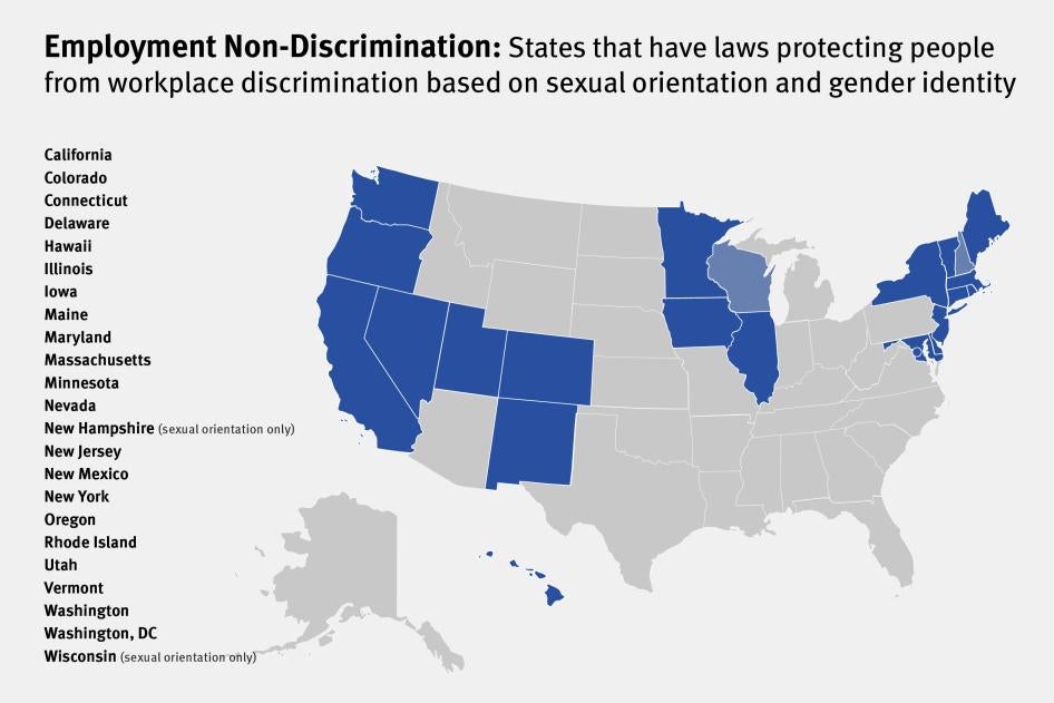 United States Employment Non-Discrimination Map 