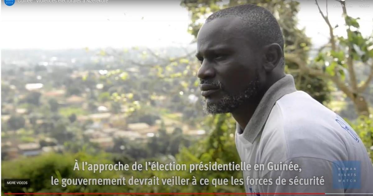 Guinée Violences électorales à Nzérékoré Human Rights Watch