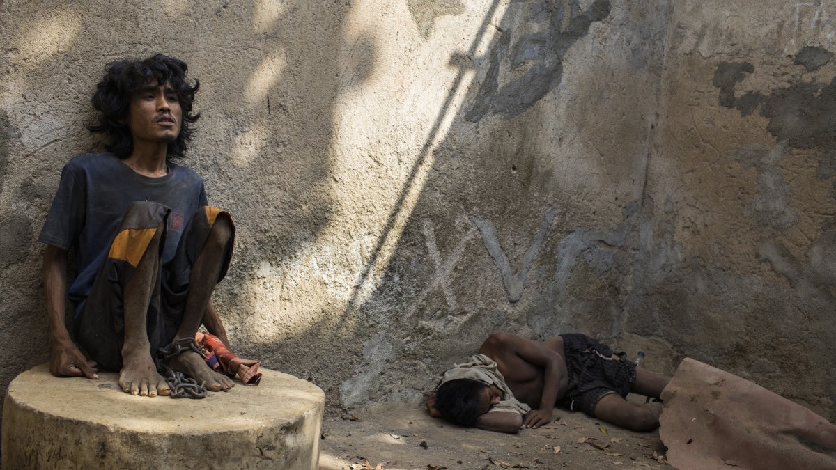 People with Mental Health Conditions Living in Chains Human  