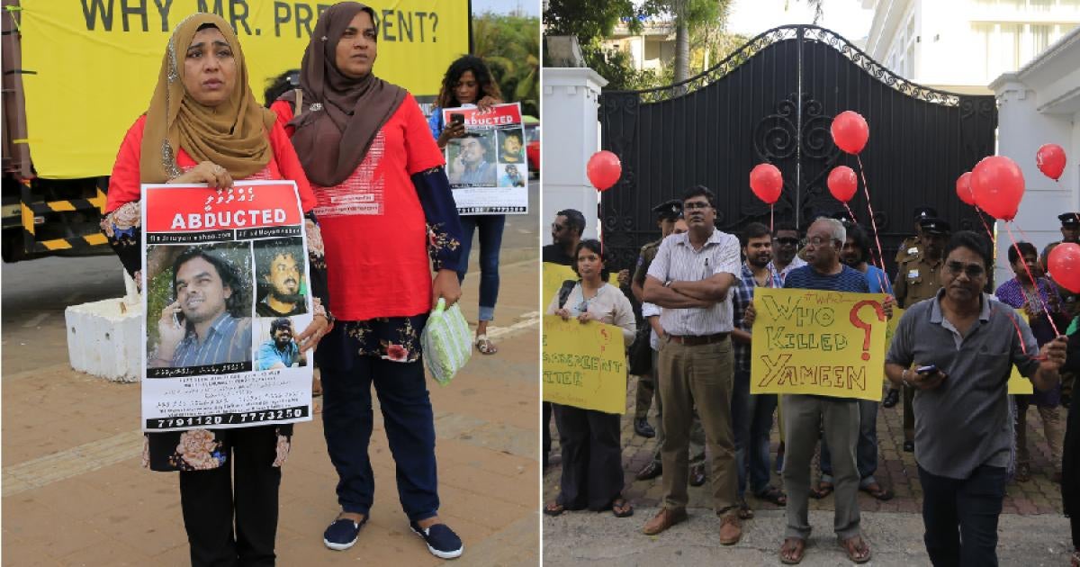 Maldives Arrests Suspects in Cases of Murdered Activists