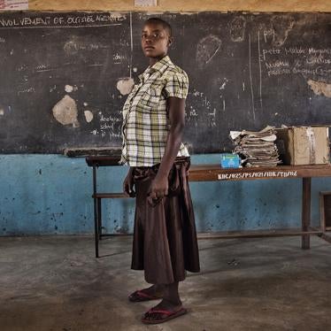 Jacinta, 15, was excluded from school after authorities found out that she was pregnant.