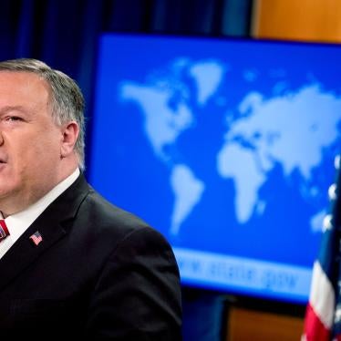 US Secretary of State Mike Pompeo speaks at a news conference at the State Department in Washington, April 29, 2020.