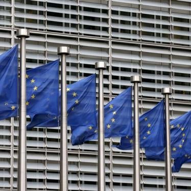 Flaggen der Europäischen Union flattern vor dem Hauptsitz der EU Kommission in Brüssel, Belgien, 28. Oktober 2015. 
